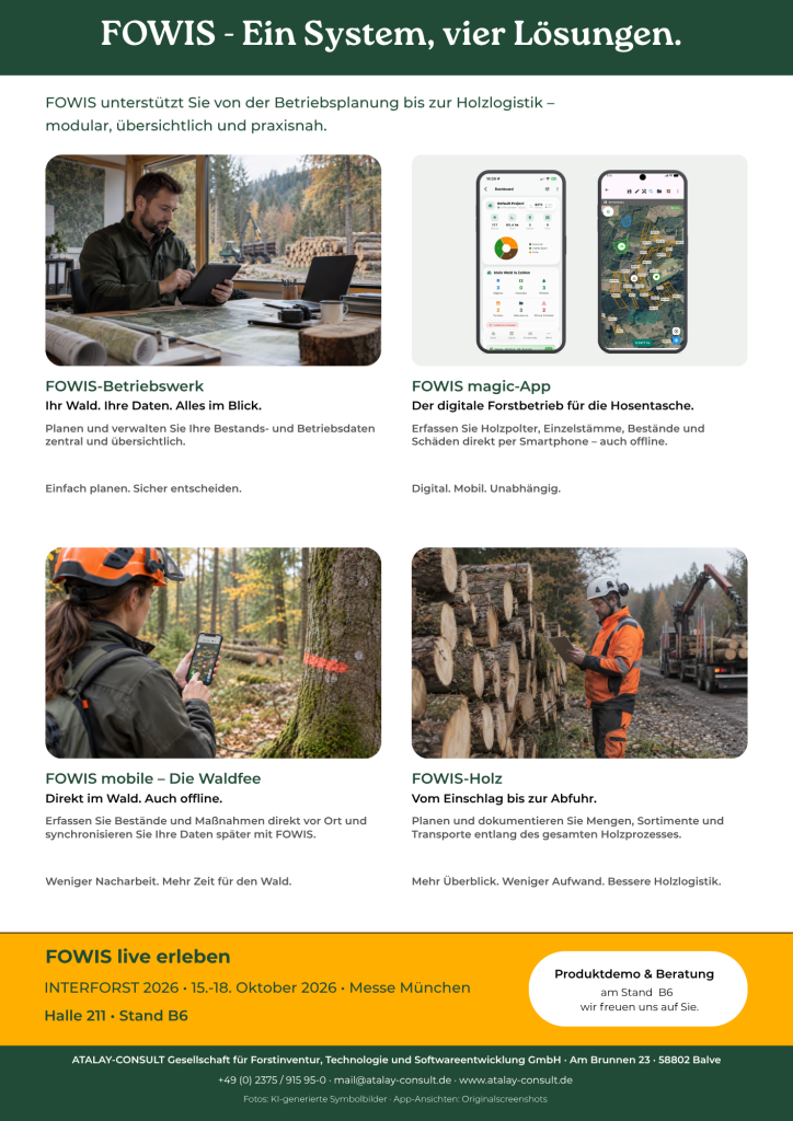 Digitale Forstwirtschaft, die im Wald funktioniert,Ein System, vier Lösungen